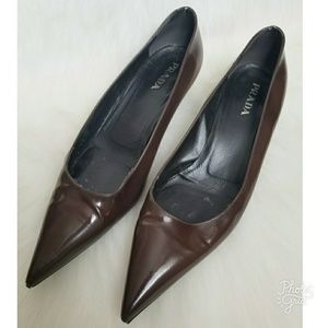 PRADA Brown Leather Pumps